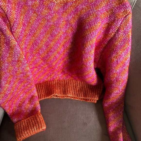 KOTN Pink and Orange Women's Sweater - Picture 3 of 7